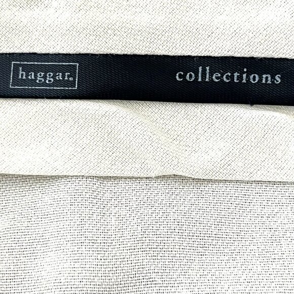 HAGGAR Men's Dress Pants Size 36x32 Pleated Front Rolled Cuff Hem Light Brown - Picture 5 of 9